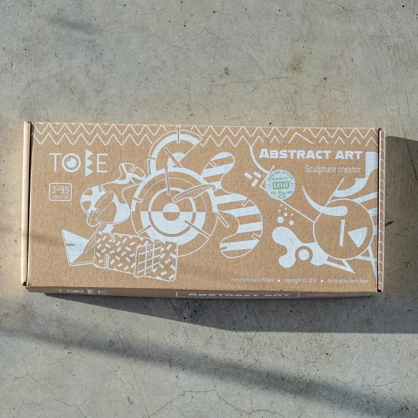 BAJO Žaidimas Abstraktus menas | Bajo Abstract Art Bajo Abstract Art — medinis žaidimas, pakuotė