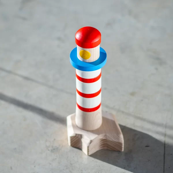 Dekoras Žaidimas Švyturys | Toy Lighthouse Bajo Toy Lighthouse — medinis švyturys, detalės