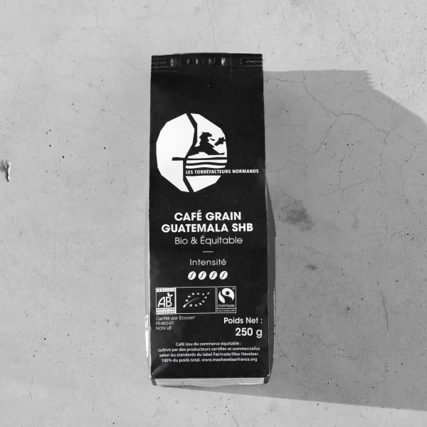 Les Torréfacteurs Normands ekologiška kava Gvatemala SHB — Bio & Fair Trade kavos pupelės 250g, Prancūzija