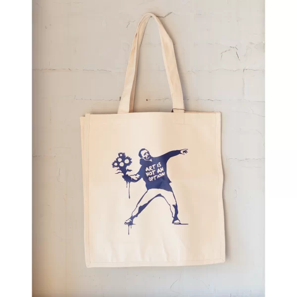 Krepšys Art Is Not An Option — natūralios spalvos medvilninis tote bag, Domenico Mazzotta, Independent Republic