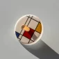 Bajo Spinning Top Mondrian — medinis vilkelis Mondrian stiliumi