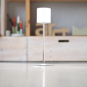 FLYT – tai nešiojamas šviestuvas su pritemdymo (dimmer) savybe ir dviem galimomis gaubto padėtimis.