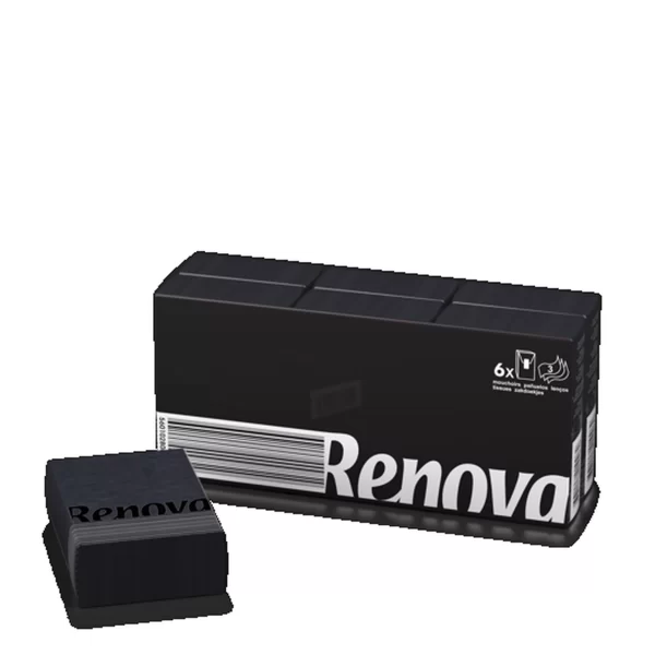 Renova Juodos Kišeninės Servetėlės | Renova Black Pocket Tissues Nes juoda visada bus nauja juoda.