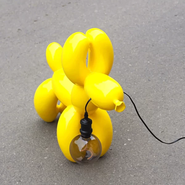 Grindų Šviestuvas - Balioninis Šuo | Floor Lamp - Balloon Dog Šviestuvas - pop meno skulptūra Ballon Dog — lakuota poliderva.