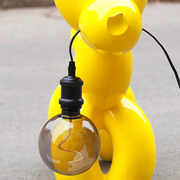Grindų Šviestuvas - Balioninis Šuo | Floor Lamp - Balloon Dog Šviestuvas - pop meno skulptūra Ballon Dog — lakuota poliderva.