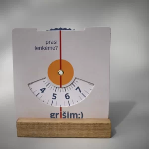 Informacinės kortelės laikiklis – medinis | Info card holder – wood