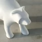 Statue Bear Metal Matt White