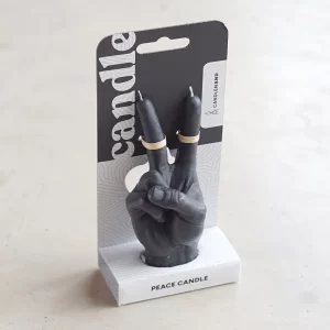 Taikos Žvakė, Juoda, Maža | Peace Candle, Black, Small