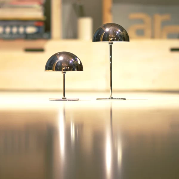 Along Nešiojamos Stalinės Lempos, Chromo Spalvos, 2 Vnt. | Along Portable Table Lamp 2 Pcs. Mini Chrome Stalinės lempos ALONG / rinkinys 2vnt.
