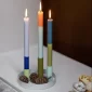 Dėl šių žvakių tiesiog užsidegsite iš vidaus: spalvingos ilgosios žvakės su color-blocking dizainu liejamos rankomis, vaško...