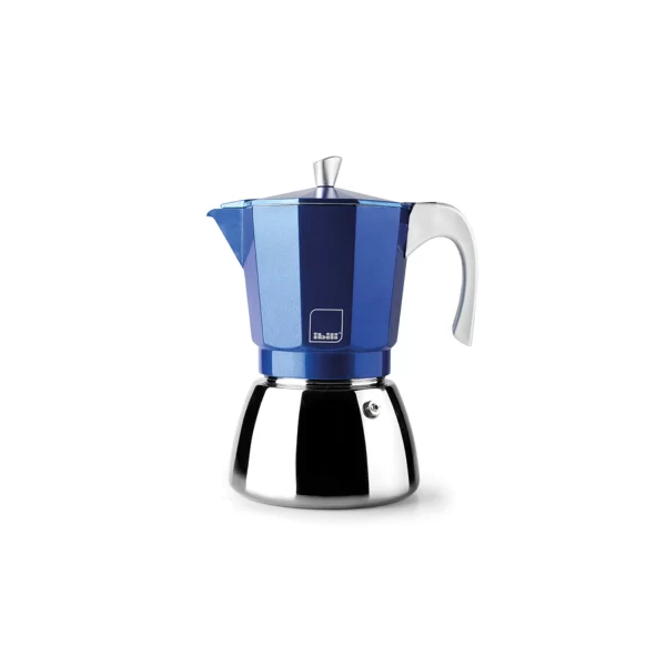 Mėlynas espreso kavinukas ELBA, 3 puodelių | Elba Blue Espresso Coffee Maker, 3 cups Mėlynas Espresso Moca kavinukas yra aukštos kokybės, skirtas paruošti iki 3 puodelių kavos.