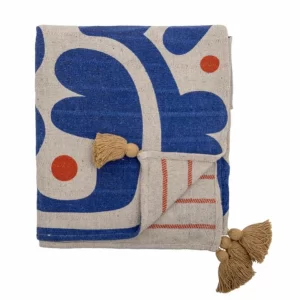 Pledas Bloomingville, Recycle medvilnė | Eviaya Throw, Multi