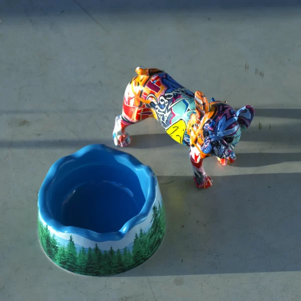 Les Alpes dubenėlis augintiniams/ keramika | Les Alpes Pet Bowl „Seletti“ ir „United Pets“ kartu sukūrė revoliucinę kolekciją, skirtą keturkojams draugams.
