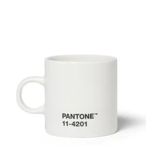 Pantono 2026 metų spalvos espresso puodelis — PANTONE® 11-4201 „Cloud Dancer“ – tai lengva, orinė balta spalva, kurios...