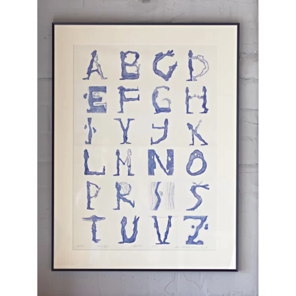 ALFABETAS / Austė Skardžiukaitė riso print | alphabet / Austė Skardžiukaitė riso Iliustracija ir spauda Austė Skardžiukaitė / Nine art.