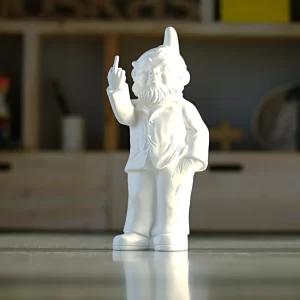 Skulptūra Nykštukas Sponti, Baltas | Sculpture Gnome Sponti