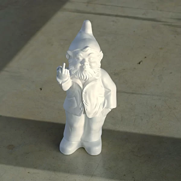 Skulptūra Nykštukas Sponti, Baltas | Sculpture Gnome Sponti Kioskas.