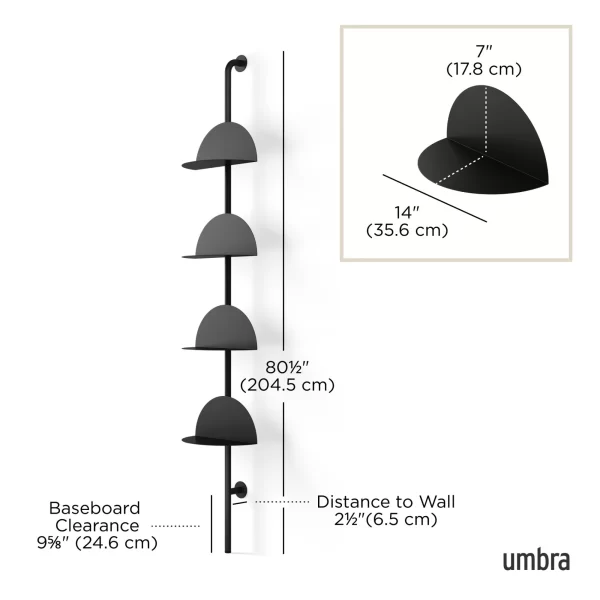 Umbra metalinė lentyna SOLIS | Umbra Solis Metal Display Shelf Suteikite savo namų ar biuro ekspozicijai išskirtinumo su Umbra Solis lentyna – ji taps ryškiu akcentu bet kurioje erdvėje.