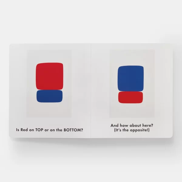 Novatoriška meno knyga vaikams | Up, Down & Other Opposites: with Ellsworth Kelly Ellsworth Kelly paveikslai ir skulptūros – pagrindiniai šio vizualaus priešybių tyrinėjimo objektai.