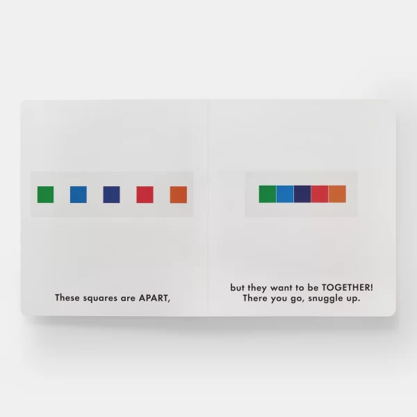 Novatoriška meno knyga vaikams | Up, Down & Other Opposites: with Ellsworth Kelly Ellsworth Kelly paveikslai ir skulptūros – pagrindiniai šio vizualaus priešybių tyrinėjimo objektai.