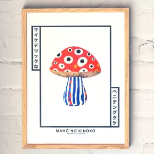 Spotted Mushroom Art Print - Pop Graphic Decor