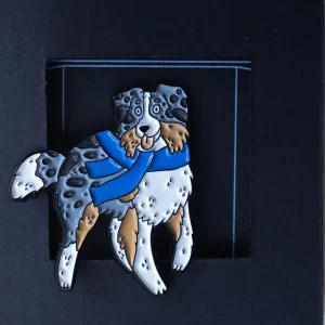 Pin Ženkliukas „Šuo” | Enamel Pin The Dog - Australų aviganis