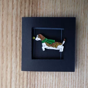 Pin Ženkliukas „Šuo” | Enamel Pin The Dog - Biglis. Lauko tenisas