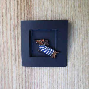 Pin Ženkliukas „Šuo” | Enamel Pin The Dog - Taksas