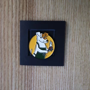 Pin Ženkliukas „Šuo” | Enamel Pin The Dog - Džekas raselas. Barista