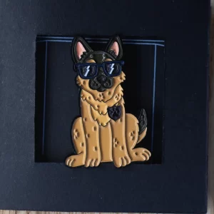 Pin Ženkliukas „Šuo” | Enamel Pin The Dog - Vokiečių aviganis. Sargybinis