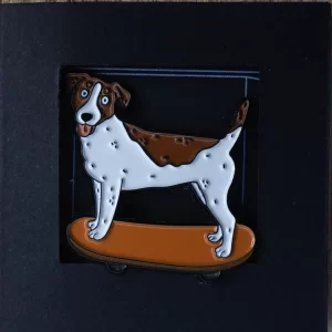 Pin Ženkliukas „Šuo” | Enamel Pin The Dog - Džeko raselo terjeras